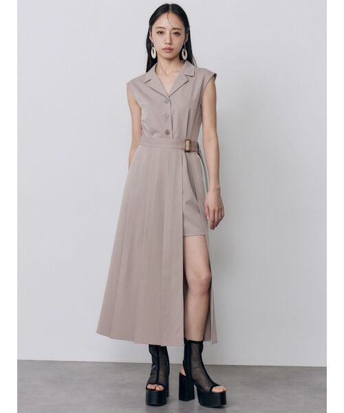 MURUA(ムルーア)の「マルチウェイローリングロンパース 夏服(つなぎ/オールインワン・レディース・ベージュ/グレー・2/1)」の22枚目の写真