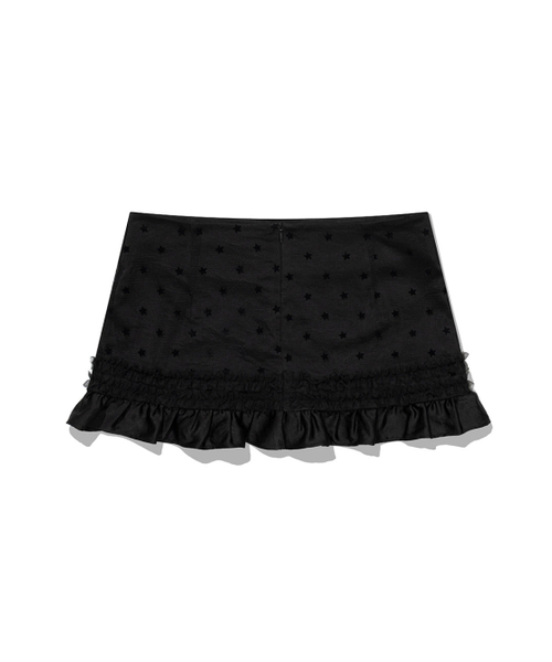 UGLY SHADOW(アグリーシャドウ)の「MESH STAR RUFFLE MINI SKIRT(BLACK)(スカート・レディース・その他・SMALL/MEDIUM)」の5枚目の写真