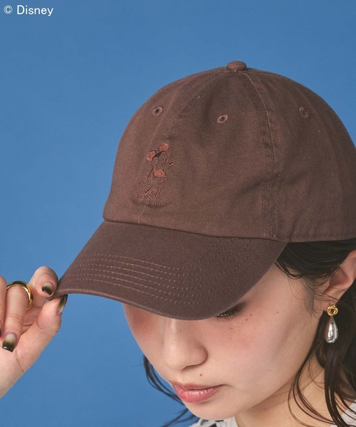 GOOD ROCK SPEED（グッドロックスピード）の「Ｍｉｃｋｅｙ刺繍ＣＡＰ（キャップ・レディース・ブラウン/ネイビー・FREE）」の2枚目の写真
