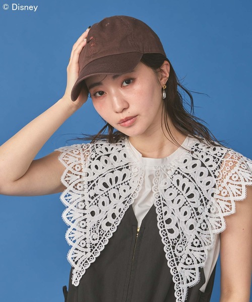 GOOD ROCK SPEED（グッドロックスピード）の「Ｍｉｃｋｅｙ刺繍ＣＡＰ（キャップ・レディース・ブラウン/ネイビー・FREE）」の3枚目の写真