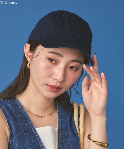 GOOD ROCK SPEED（グッドロックスピード）の「Ｍｉｃｋｅｙ刺繍ＣＡＰ（キャップ・レディース・ブラウン/ネイビー・FREE）」の6枚目の写真