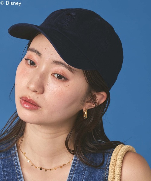 GOOD ROCK SPEED（グッドロックスピード）の「Ｍｉｃｋｅｙ刺繍ＣＡＰ（キャップ・レディース・ブラウン/ネイビー・FREE）」の7枚目の写真