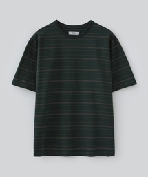 イーブン ピグダイング ストライプ Tシャツ (ディープグリーン)