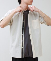 GLOSTER | オーバーフローサッカーニットテープS/Sシャツ(シャツ/ブラウス)