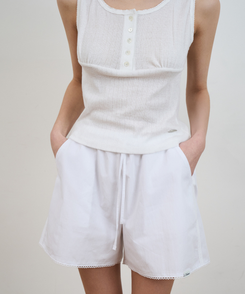 DEHEVE（デヘヴェ）の「Lace Trim Summer Shorts [Ivory]（その他パンツ・レディース・アイボリー・OS）」の5枚目の写真