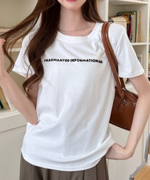 フロント ロゴ レタリング ルーズフィット ベーシック 半袖 Tシャツ