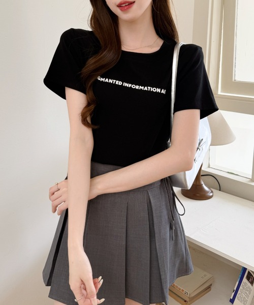 Ada.（エイダ）の「フロント ロゴ レタリング ルーズフィット ベーシック 半袖 Tシャツ（Tシャツ/カットソー・レディース・ホワイト/グレー/ブラック・FREE）」の21枚目の写真