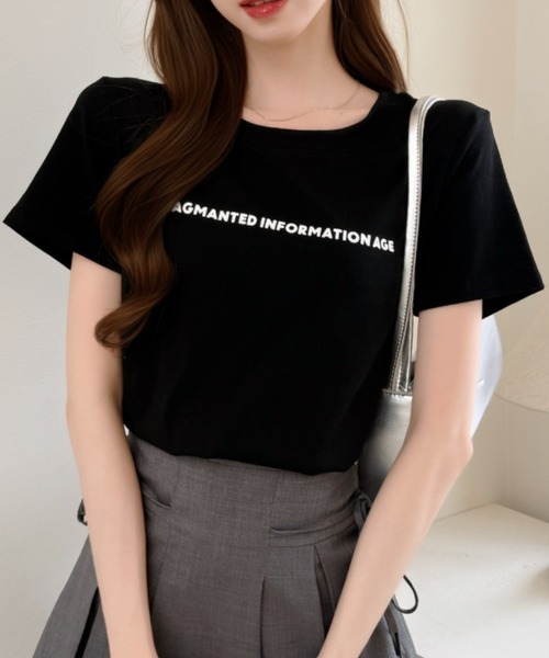 Ada.（エイダ）の「フロント ロゴ レタリング ルーズフィット ベーシック 半袖 Tシャツ（Tシャツ/カットソー・レディース・ホワイト/グレー/ブラック・FREE）」の20枚目の写真
