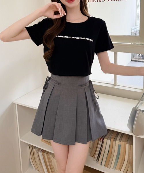 Ada.（エイダ）の「フロント ロゴ レタリング ルーズフィット ベーシック 半袖 Tシャツ（Tシャツ/カットソー・レディース・ホワイト/グレー/ブラック・FREE）」の16枚目の写真