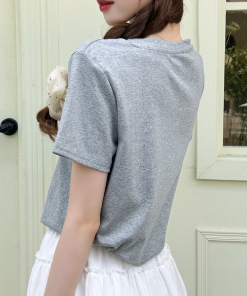 Ada.（エイダ）の「フロント ロゴ レタリング ルーズフィット ベーシック 半袖 Tシャツ（Tシャツ/カットソー・レディース・ホワイト/グレー/ブラック・FREE）」の13枚目の写真