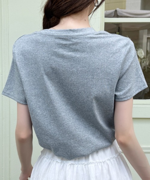 Ada.（エイダ）の「フロント ロゴ レタリング ルーズフィット ベーシック 半袖 Tシャツ（Tシャツ/カットソー・レディース・ホワイト/グレー/ブラック・FREE）」の12枚目の写真