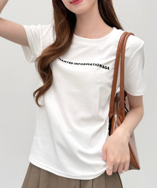 Ada.（エイダ）の「フロント ロゴ レタリング ルーズフィット ベーシック 半袖 Tシャツ（Tシャツ/カットソー・レディース・ホワイト/グレー/ブラック・FREE）」の10枚目の写真