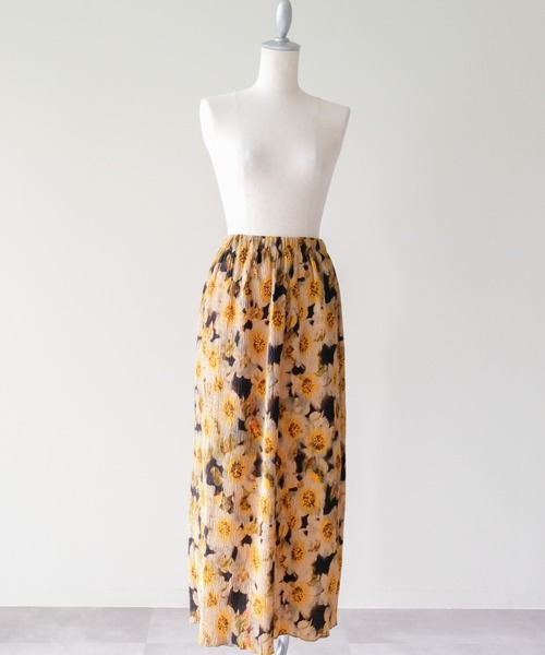 DOLLUPOOPS(ドールアップウップス)の「Washer Pleated Flower Skirt(ワッシャープリーツフラワースカート)(スカート・レディース・イエロー/グリーン/ブラック・FREE)」の14枚目の写真
