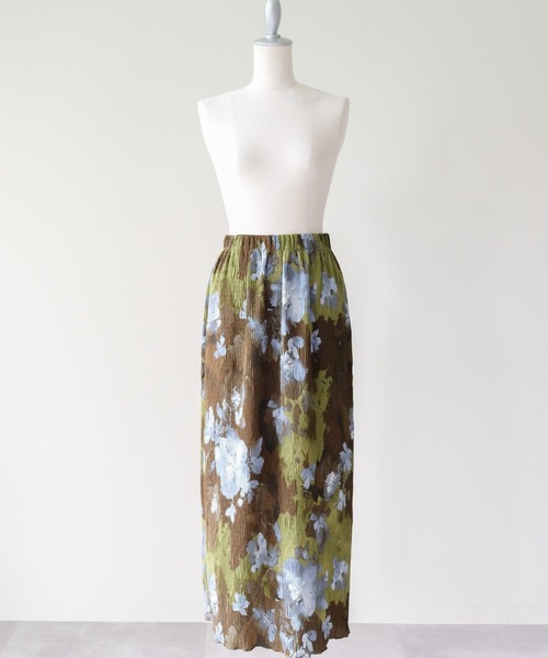 DOLLUPOOPS(ドールアップウップス)の「Washer Pleated Flower Skirt(ワッシャープリーツフラワースカート)(スカート・レディース・イエロー/グリーン/ブラック・FREE)」の16枚目の写真