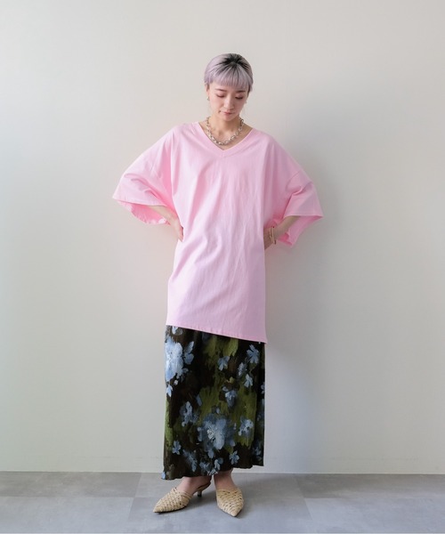 DOLLUPOOPS(ドールアップウップス)の「Washer Pleated Flower Skirt(ワッシャープリーツフラワースカート)(スカート・レディース・イエロー/グリーン/ブラック・FREE)」の4枚目の写真