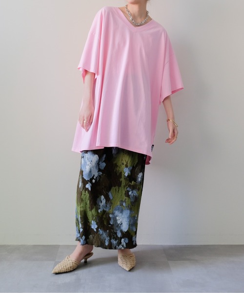 DOLLUPOOPS(ドールアップウップス)の「Washer Pleated Flower Skirt(ワッシャープリーツフラワースカート)(スカート・レディース・イエロー/グリーン/ブラック・FREE)」の6枚目の写真