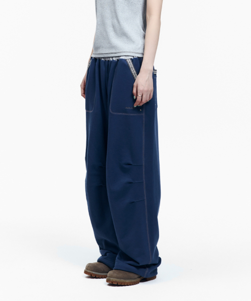 AAKAM（アーカム）の「Knee Pin-Tuck Ethnic Sweatpants (Navy)（スウェットパンツ・レディース・その他・2/1）」の11枚目の写真