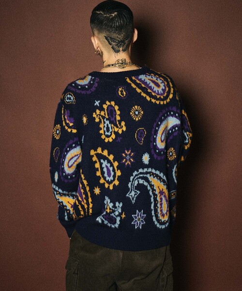 Subciety(サブサエティ)の「Paisley sweater(ニット/セーター・メンズ・ネイビー・SMALL/MEDIUM/LARGE/X-LARGE)」の11枚目の写真