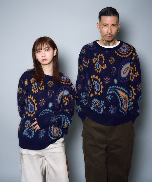 Subciety(サブサエティ)の「Paisley sweater(ニット/セーター・メンズ・ネイビー・SMALL/MEDIUM/LARGE/X-LARGE)」の6枚目の写真