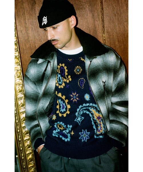 Subciety(サブサエティ)の「Paisley sweater(ニット/セーター・メンズ・ネイビー・SMALL/MEDIUM/LARGE/X-LARGE)」の7枚目の写真