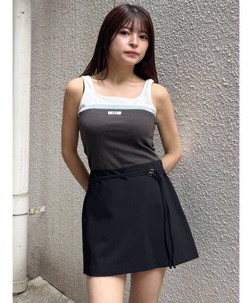 MURUA(ムルーア)の「ダブルベルトミニスカート 夏服(スカート・レディース・グレー/ブラック/その他・2/1)」の6枚目の写真