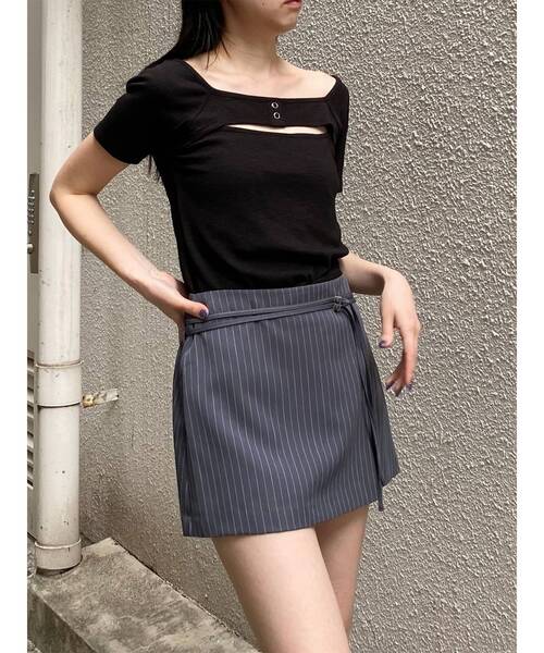 MURUA(ムルーア)の「ダブルベルトミニスカート 夏服(スカート・レディース・グレー/ブラック/その他・2/1)」の12枚目の写真