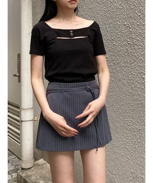 MURUA(ムルーア)の「ダブルベルトミニスカート 夏服(スカート・レディース・グレー/ブラック/その他・2/1)」の13枚目の写真