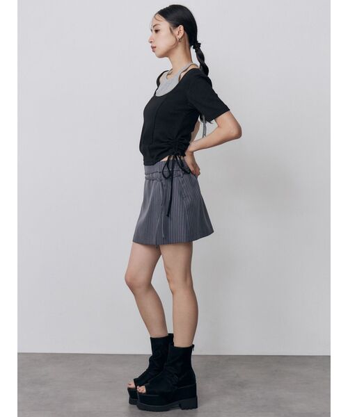 MURUA(ムルーア)の「ダブルベルトミニスカート 夏服(スカート・レディース・グレー/ブラック/その他・2/1)」の13枚目の写真