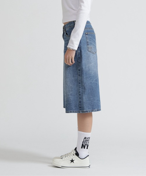 AVIREX(アヴィレックス)の「BERMUDA HALF DENIM PANTS(デニムパンツ・レディース・ベージュ/ブルー系その他・S/M)」の6枚目の写真