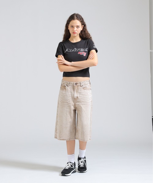 AVIREX(アヴィレックス)の「BERMUDA HALF DENIM PANTS(デニムパンツ・レディース・ベージュ/ブルー系その他・S/M)」の17枚目の写真