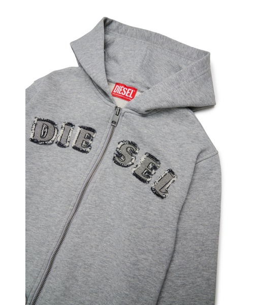 DIESEL(ディーゼル)の「キッズ ジップアップパーカー SJEANSHOOD OVER(パーカー・キッズ・グレー/ブラック・8Y/12Y/16Y/14Y/10Y)」の5枚目の写真