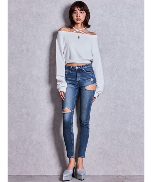 GYDA(ジェイダ)の「Shiny glitterミュール(パンプス・レディース・ブラック/シルバー・LARGE/SMALL/MEDIUM)」の21枚目の写真