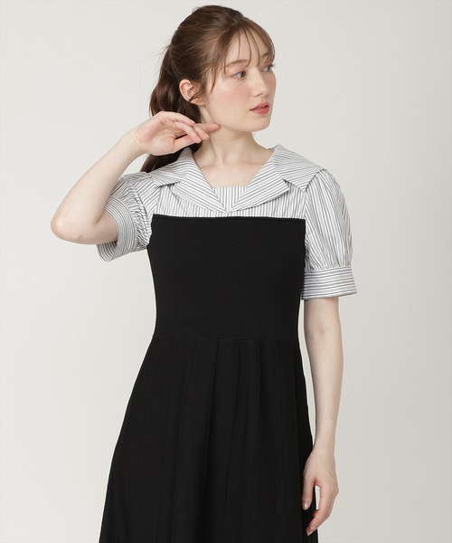 SWINGLE(スウィングル)の「【6/5発売】セーラーカラードッキングワンピース(ワンピース・レディース・ネイビー/ブラック・FREE)」の14枚目の写真