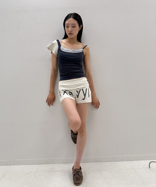 Oriens JOURNAL STANDARD（オリエンス ジャーナルスタンダード）の「lxavyiホットパンツ（その他パンツ・レディース・ライトグレー/ネイビー・FREE）」の4枚目の写真