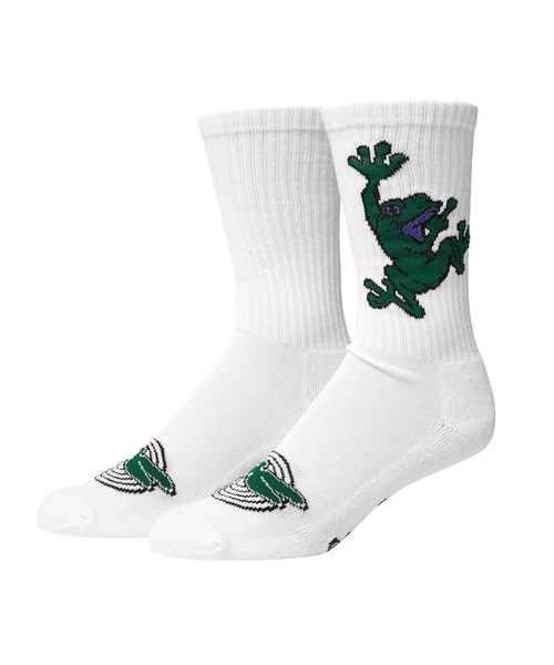 HUF(ハフ)の「STUCK ON YOU CREW SOCKS(ソックス/靴下・メンズ・ホワイト・O/S)」の1枚目の写真