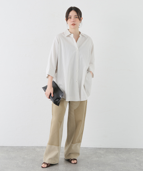 INSCRIRE(アンスクリア)の「INSCRIRE/アンスクリア Color Denim Double Knee デニムパンツ(デニムパンツ・レディース・ベージュ・31)」の17枚目の写真