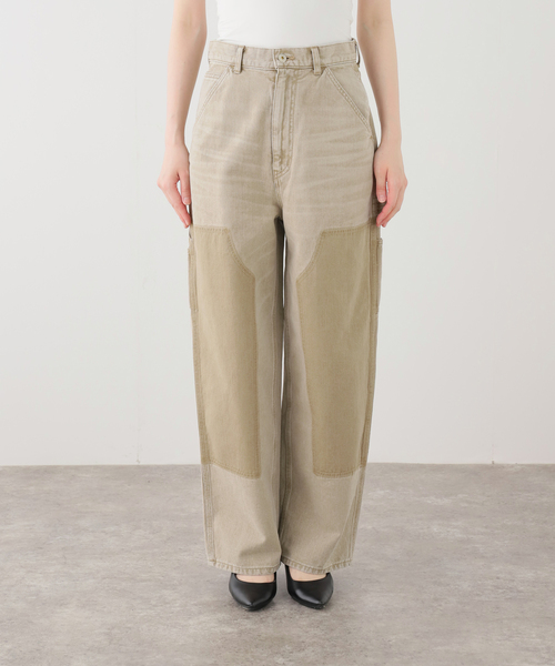 INSCRIRE(アンスクリア)の「INSCRIRE/アンスクリア Color Denim Double Knee デニムパンツ(デニムパンツ・レディース・ベージュ・31)」の13枚目の写真