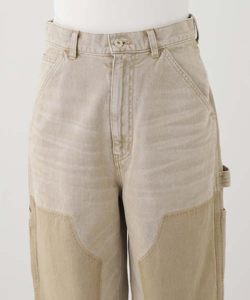 INSCRIRE(アンスクリア)の「INSCRIRE/アンスクリア Color Denim Double Knee デニムパンツ(デニムパンツ・レディース・ベージュ・31)」の10枚目の写真
