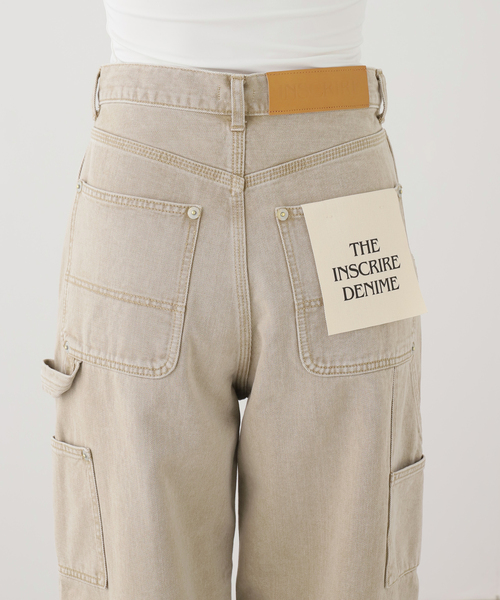 INSCRIRE(アンスクリア)の「INSCRIRE/アンスクリア Color Denim Double Knee デニムパンツ(デニムパンツ・レディース・ベージュ・31)」の9枚目の写真