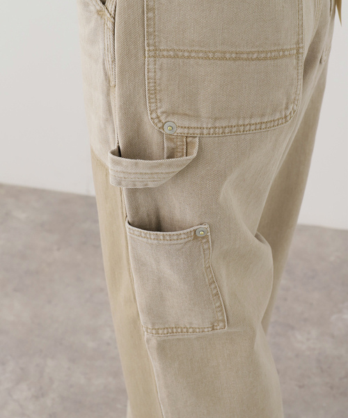 INSCRIRE(アンスクリア)の「INSCRIRE/アンスクリア Color Denim Double Knee デニムパンツ(デニムパンツ・レディース・ベージュ・31)」の8枚目の写真