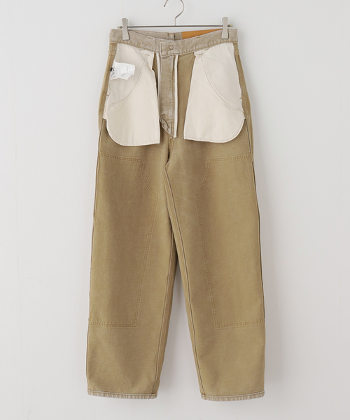 INSCRIRE(アンスクリア)の「INSCRIRE/アンスクリア Color Denim Double Knee デニムパンツ(デニムパンツ・レディース・ベージュ・31)」の5枚目の写真