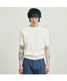エッセンシャルラウンド半袖ニット6色