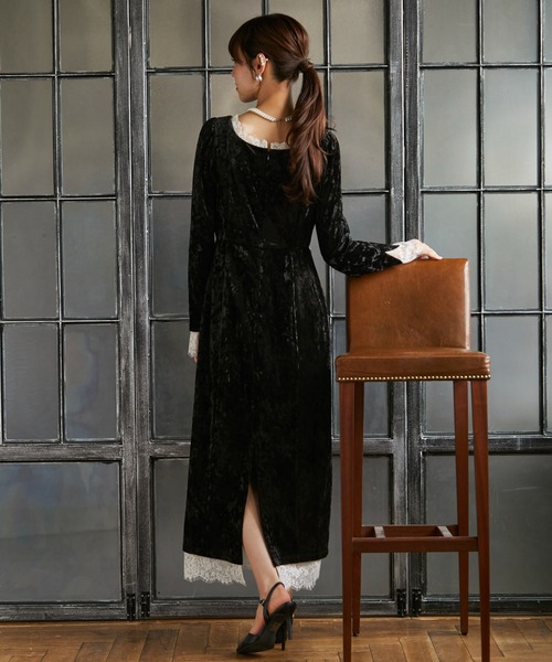anne by RANAN(anne by RANAN)の「レーストリムベロアドレス(ドレス・レディース・カーキ/ブラウン/ブラック・LL/L/SP/M)」の21枚目の写真