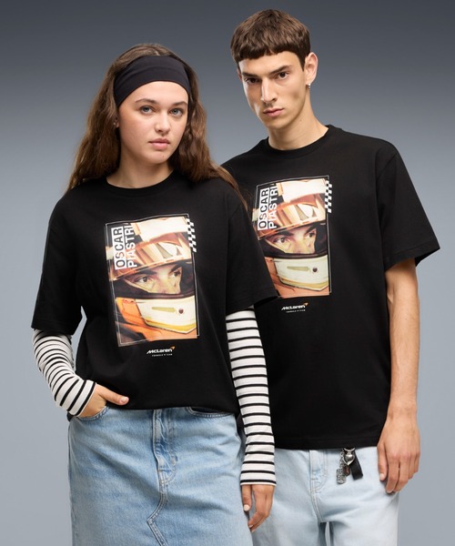 PUMA(プーマ)の「PUMA プーマ メンズ マクラーレン レーシング ドライバー 半袖 Tシャツ ピア(Tシャツ/カットソー・メンズ・オレンジ系その他/ブラック・X-LARGE/X-SMALL/MEDIUM/SMALL/LARGE)」の2枚目の写真