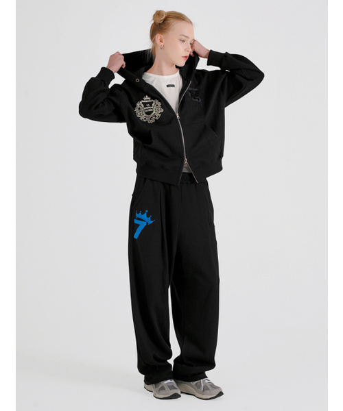 FABULOUS ARCHIVE（ファビュラスアーカイブ）の「PEGASUS CROP HOODIE ZIP-UP BLACK(FCG1ZP694M)（パーカー・レディース・ブラック・MEDIUM）」の13枚目の写真