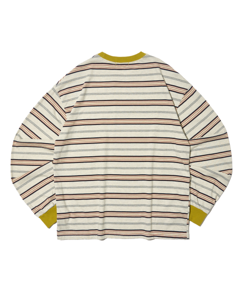 TAILOR STUDIO(テーラースタジオ)の「レトロマルチストライプロングスリーブ(イエロー)(Tシャツ/カットソー・レディース・その他・FREE)」の2枚目の写真