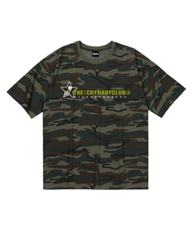 スカルスタ カモ 半袖Tシャツ