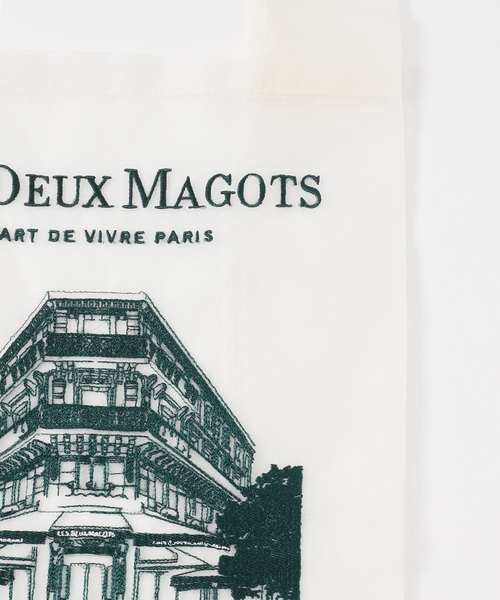 EDIFICE（エディフィス）の「LES DEUX MAGOTS (ドゥマゴ) for BRIGITTE TANAKA Organza BAG（トートバッグ・メンズ・ホワイト・FREE）」の3枚目の写真