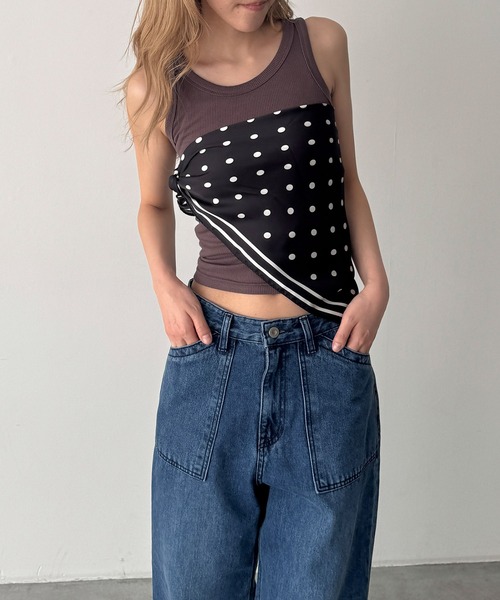 CANAL JEAN(キャナルジーン)の「diggity ドットスカーフ(バンダナ/スカーフ・レディース・ブラック・ONE SIZE)」の3枚目の写真