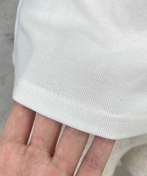 Sibra（シブラ）の「【ドットスリーブ】ハートロゴプリント ラグラン長袖トップス（Tシャツ/カットソー・レディース・ホワイト・M）」の9枚目の写真